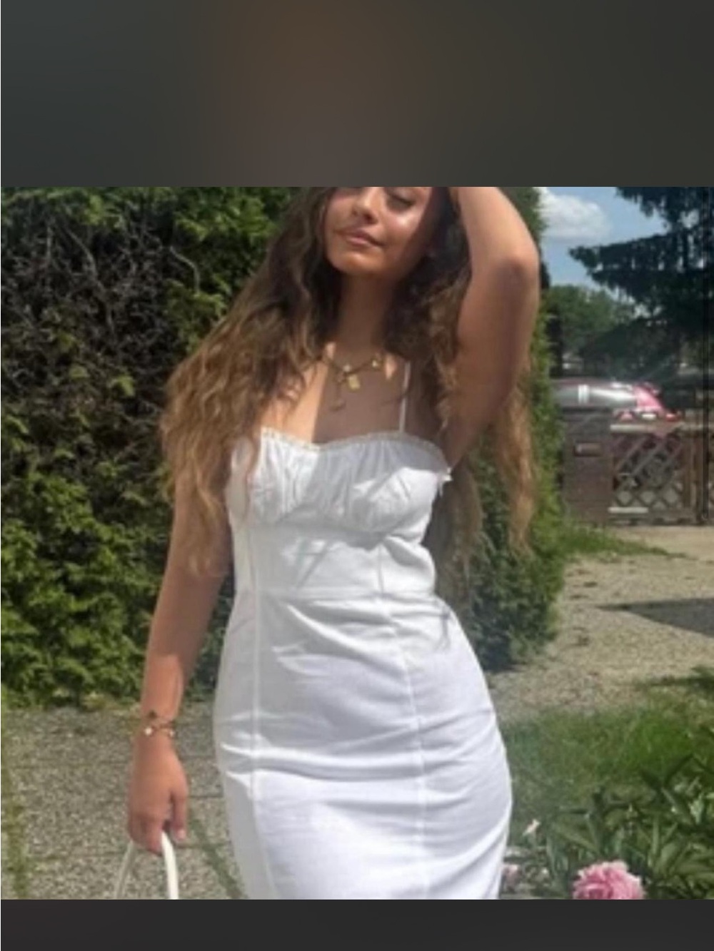 Zara White Spaghetti-Strap Mini Dress